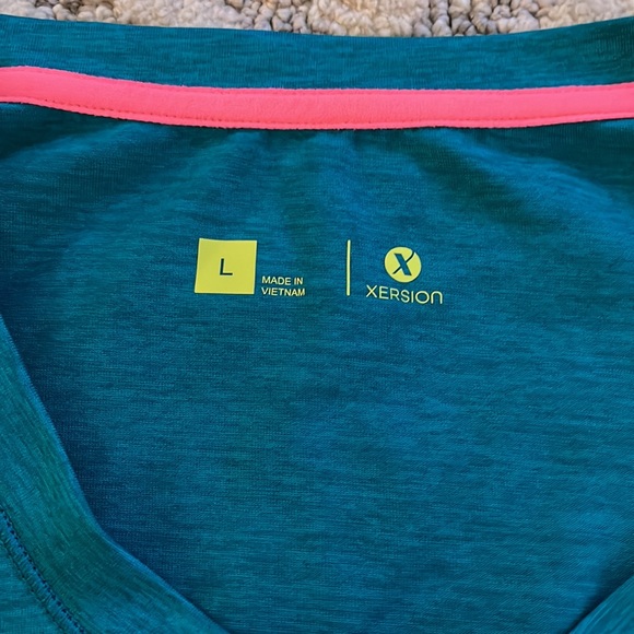 Teal Long Sleeve Workout Top - Picture 4 of 8